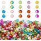 thumbnail image 1 of 5.3 x 3.5 x 0.9 inchesYellow Pink1600 Uds. Cuentas craqueladas hechas a mano de 10 colores y 4mm, cuentas redondas de cristal para pulsera, collar, fabricación de joyas, 1 of 5