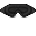 thumbnail image 1 of 3D Contoured Sleep Mask - Soft Light Blocking Eye Cover with Adjustable Strap for Napping  Travel  Night Shift  Yoga Meditation - Solid Color Sponge Eye Mask  Single Pack (Black/Gr,Black,1pc, 1 of 7