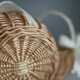 thumbnail image 3 of AMERTEER Wicker Rattan Flower Basket Wedding Flower Basket Willow Handwoven Basket with Handles and Plastic Insert Woven Eggs Candy Basket, 3 of 10