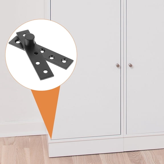 HOMEMAXS  360 Degree Rotating Hinge Pivot Hinges Heavy Duty Hidden Door Concealed Black