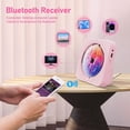 thumbnail image 3 of Reproductor de CD portátil Bluetooth 5.1 ZYOKATA Desktop Rosa, 3 of 7