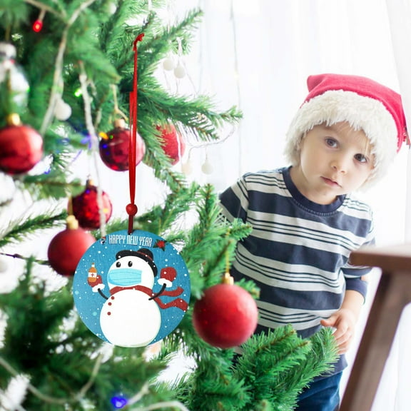 AnuirheiH Wooden Christmas Hanging Ornaments Christmas Tree Pendant Ornaments Cute Santa Claus Handmade Tree Decoration