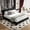 Black, variant on Queen Size Bed Frame With Tufted Headboard And Extra Large Ultra Soft Cloud Pillow Chenille Upholstered Platform Bed With Metal And Wood Slats Support Stable Noise Free Black