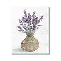 Stupell Country Lavender Sprigs Vase Botanical & Floral Painting Gallery Wrapped Canvas Print Wall Art