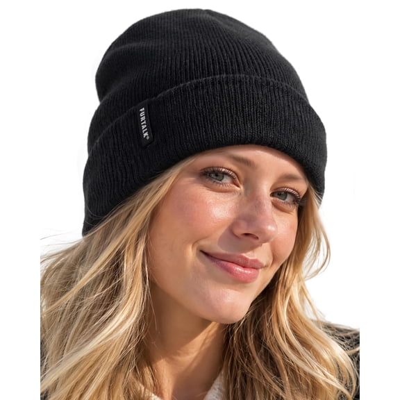 FURTALK Beanie Hat for Men Women Winter Hats for Women Men Soft Warm Unisex Cuffed Beanie Knitted Skull Cap