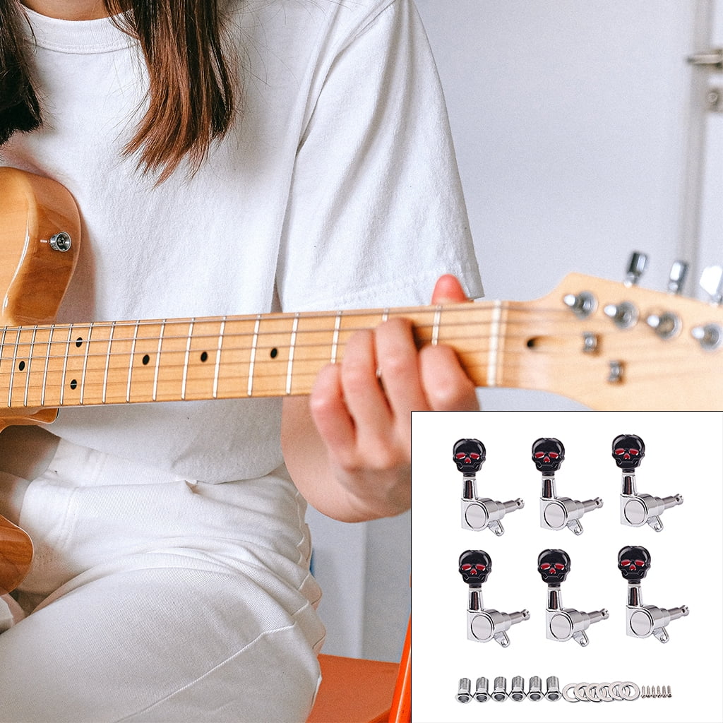 BQBQERT Professional Small Sealed Guitar Peg Tuning Pegs Tuner Machine Heads for Acoustic Folk Electric Guitar