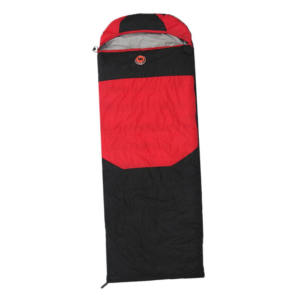 Wswqop Waterproof Envelope Sleeping Bag Suit Quilt Camping Warm Blanket Red