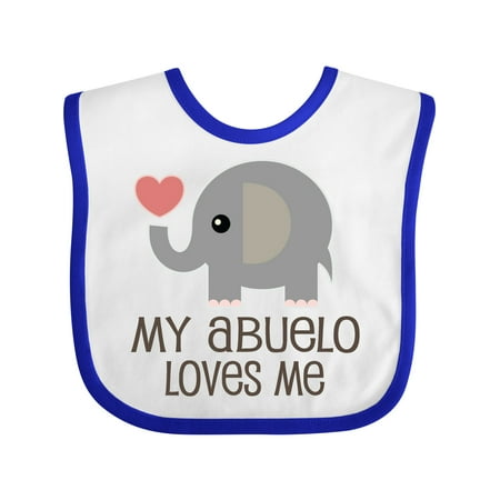 

Inktastic My Abuelo Loves Me Gift Baby Boy or Baby Girl Bib