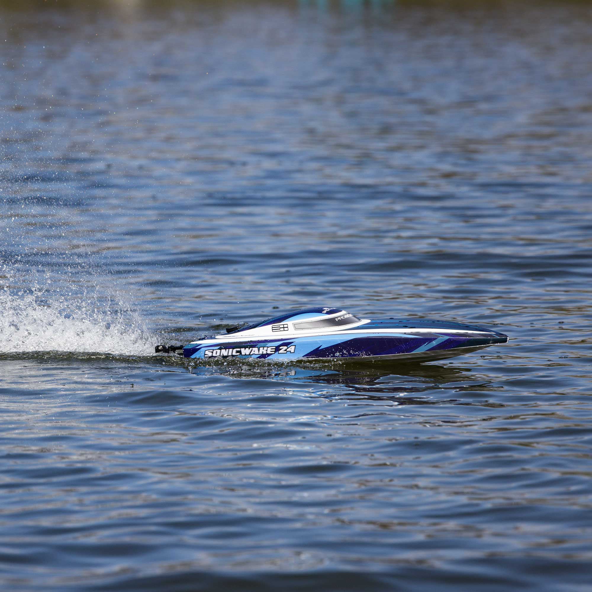 Pro Boat Sonicwake 24" Self-Righting Brushless Deep-V RTR Battery & Charger Included Blue PRB-1992T2