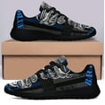 thumbnail image 3 of Back The Blue Skull Lady Shoes Women's Fashion Sneakers Tennis Running Shoes for Men Women Black Size 3.5, 3 of 7