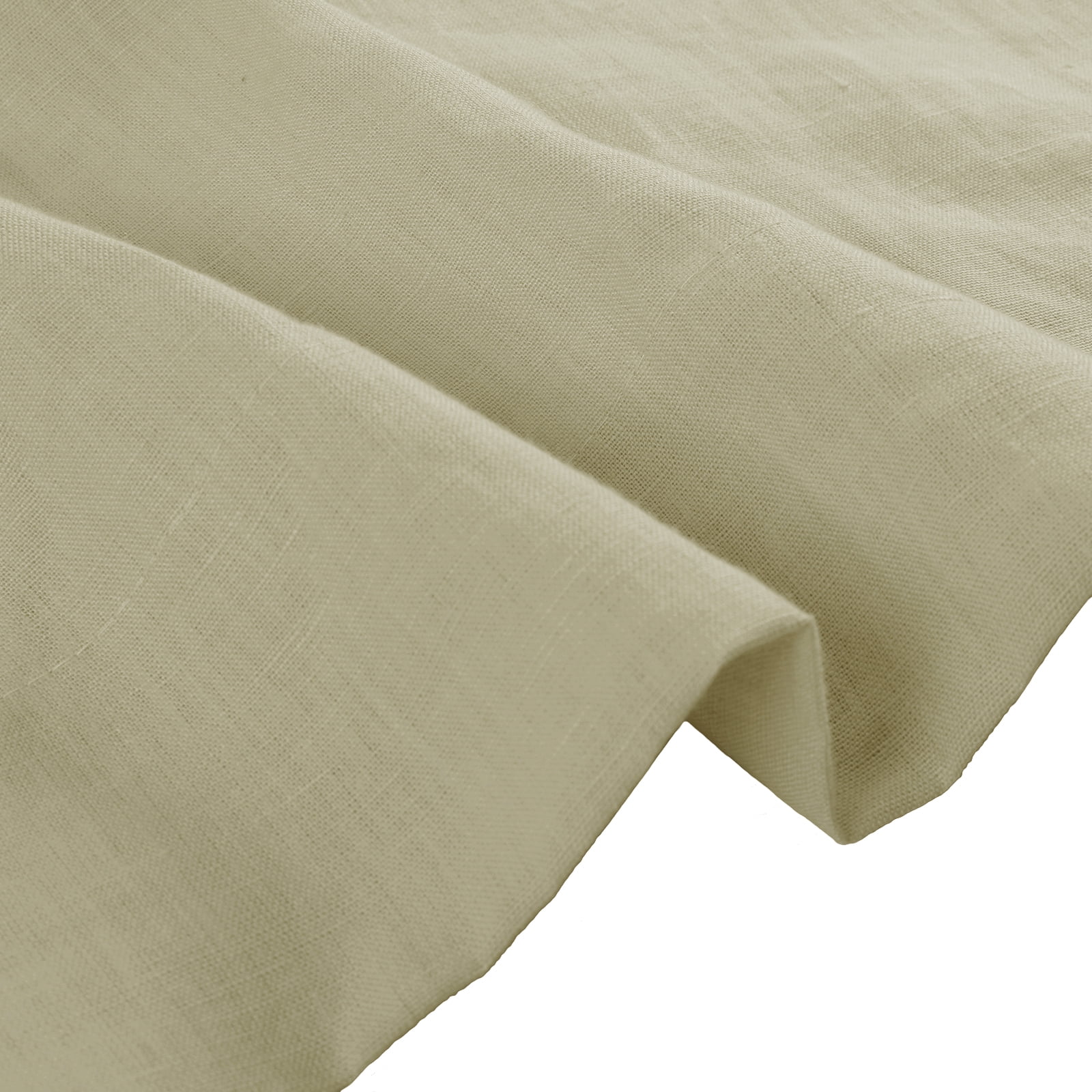 TWOPAGES Light Filtering Curtain 100% Linen Drape Pinch Pleat Window Treatment, 1 Panel, 52"x108", Light Gray