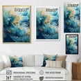 thumbnail image 4 of Designart "Currents Of White And Blue In The Ocean III" Ocean Floater Framed Wall Art Living Room, 4 of 5