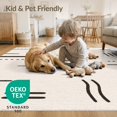 thumbnail image 4 of ODIKA 8'x10' Washable Area Rug Durable, Non-Slip Beige Black Geometric Lines and Blocks Design Contemporary Abstract with Minimalist Style for Living Room, Under Sectional, Family, 4 of 7