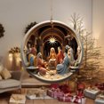 thumbnail image 6 of TOPRenddon Christmas Nativity Scene Ornaments Acrylic 3D Nativity Scene Pendant Hanging Ornament Nativity Scene Christmas Tree Decoration Birth of Jesus Christian Decor, Gift for Family Friends, 6 of 7