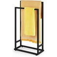 thumbnail image 4 of 2 Tier Towel Rack for Bathroom Free Standing Towel Holder Stand Blanket Rack, 4 of 7