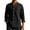 Black #3, variant on Zimjoy Mens Button Down Long Sleeve Shirts Casual Striped Print Linen Shirts Mock Neck Wrinkle Free Outfits Fall Shirts with Pocket, Gray L