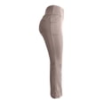 thumbnail image 5 of CAIVO Bootcut Flared Yoga Leggings for Women High Waist Solid Color Full Length Stretchy Casual Athletic Pants for Travel Gym Daily Life Running Fitness Trousers , Khaki, 5 of 5