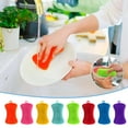 thumbnail image 6 of wamans Scrub Brush for Dishes Super Soft Dishwashing Brush, Thickened Cleaning Brush, Kitchen Dishwashing Cloth, Soapy Scouring Pad,Sky Blue, 6 of 8