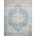 thumbnail image 2 of Loloi II Layla LAY-07 1' 6" x 1' 6" Sample Swatch Square Rug in Blue and Tangerine (LAYLLAY-07BBTG160S), 2 of 2