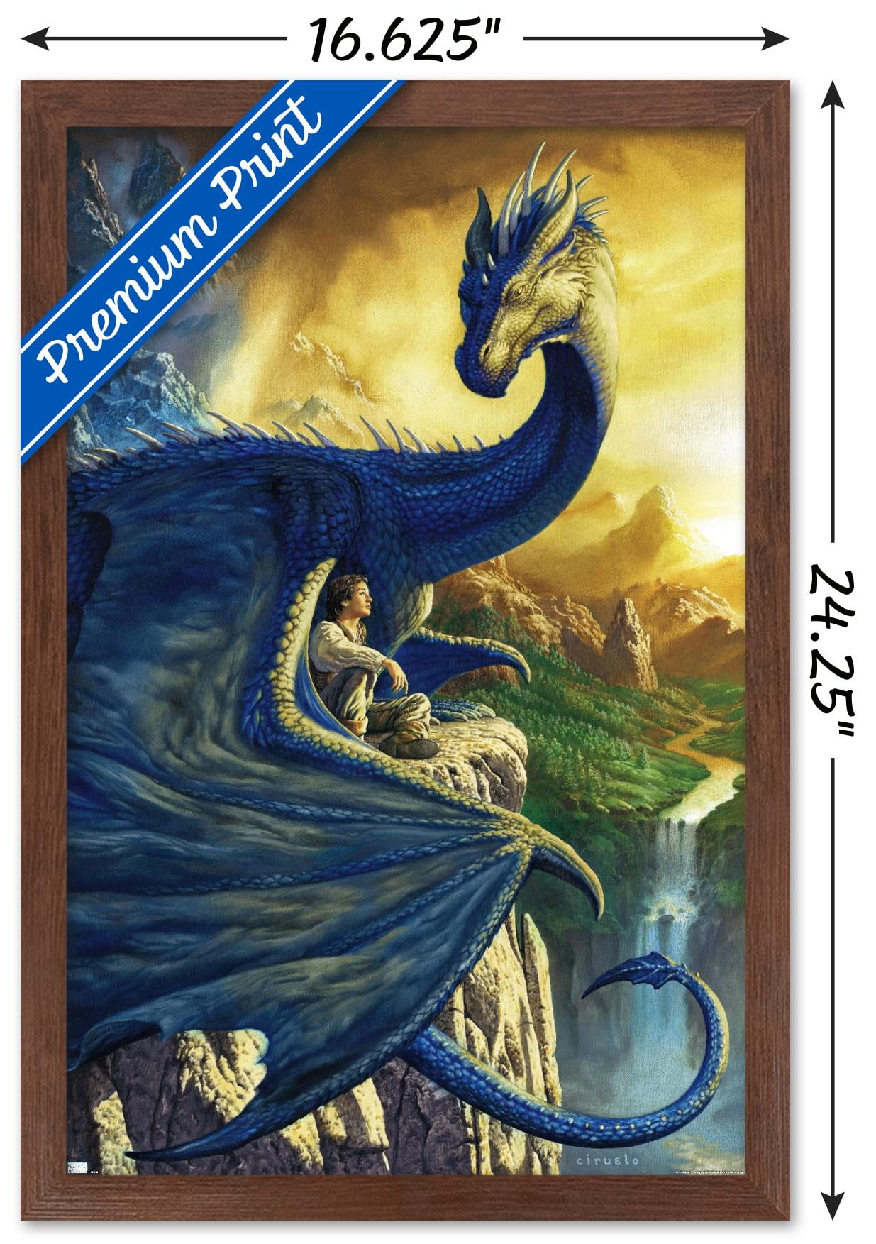 Ciruelo - Eragon Wall Poster, 14.725" x 22.375", Framed