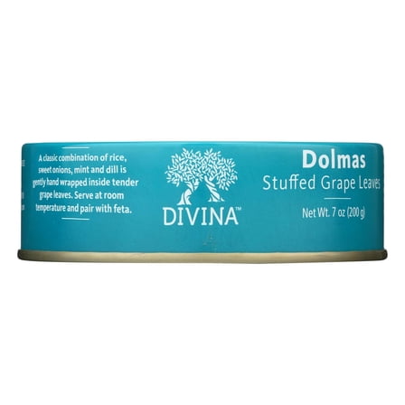 Divina Dolmas-Stuffed Grape Leaves In Can,7 oz, 12 Pack