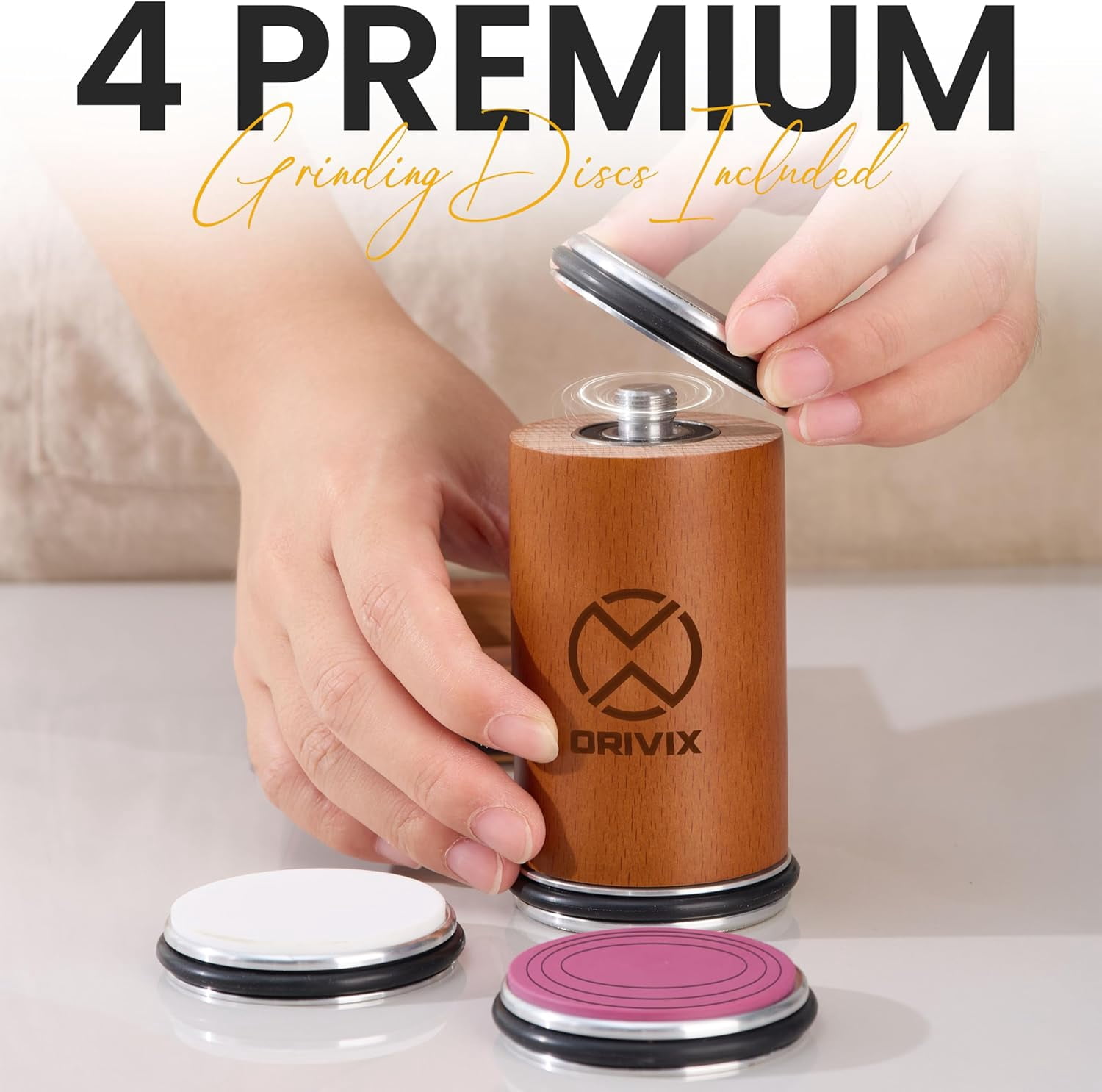 Rolling Knife Sharpener Kit with Magnetic Base and Extended Wooden Roller for Professional Sharpening