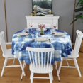 thumbnail image 2 of Colorful Tie Dye Pattern Round Tablecloth 60"x60",Wrinkle Wipeable Table Cloth for Kitchen Dining Room Picnic Patio Party, 2 of 6