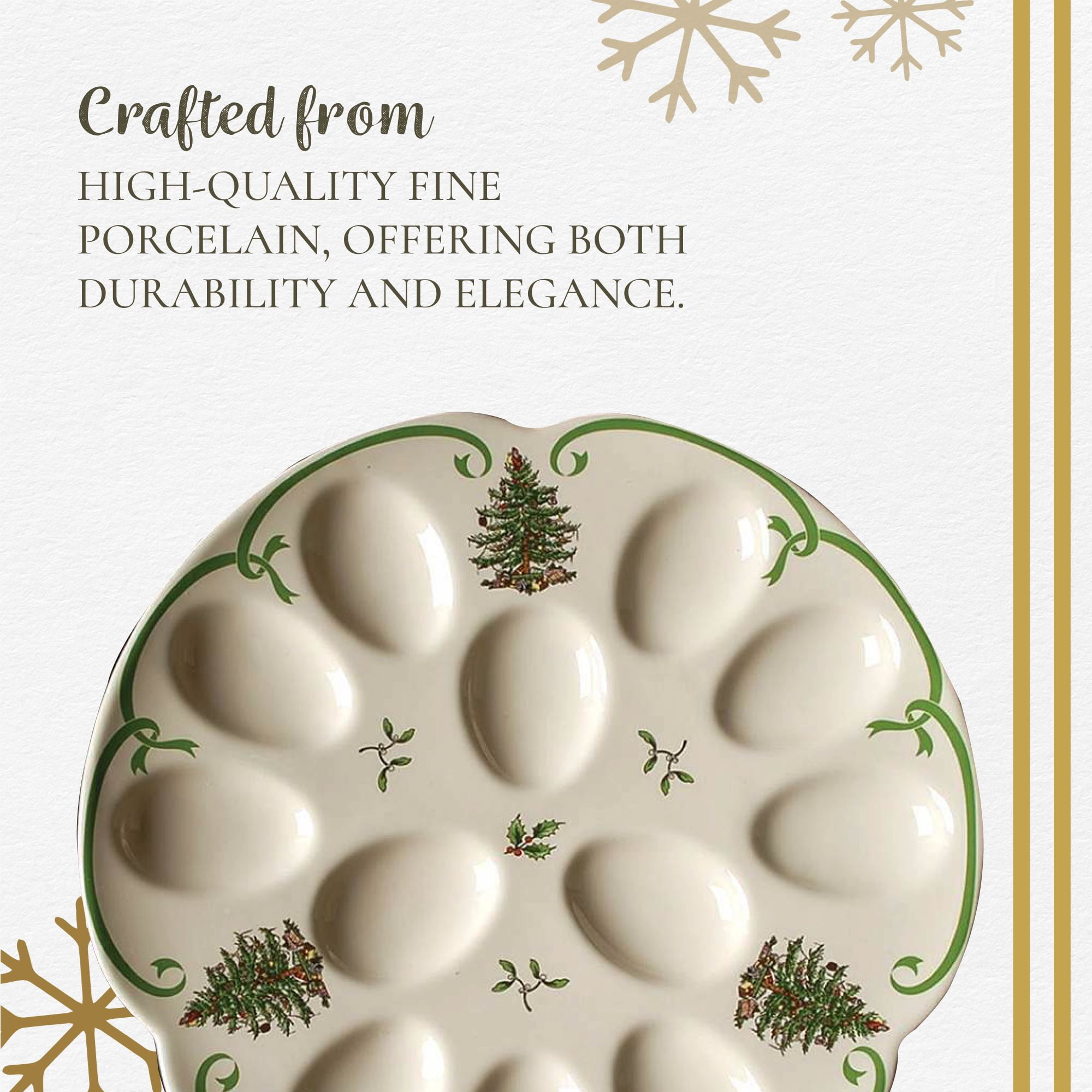 Spode Christmas Tree Devilled Egg Dish