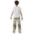 thumbnail image 4 of FORMRS Kids Pajama Pants with Pockets Size 6-8Y Boys Lounge Sleep Bottoms, Dinosaur with Stars, 4 of 8
