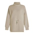 thumbnail image 4 of Women Turtleneck Sweatshirt Oversize Long Sleeve Pullover Tops Side Slit Soft Hoodie With Drawstring Waist Lace Tops for Women 3x Workout Tops plus Size Long Sleeve Shirts Women's Tops Women plus Size, 4 of 4