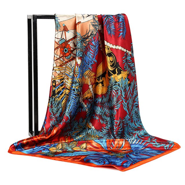 Bandeau Rouge pour Femmes à Moins de 10 $, Foulards en Soie, Foulard Carrée Imprimée Boho