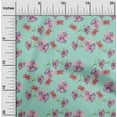 thumbnail image 1 of oneOone Cotton Poplin Twill Aquamarine Fabric Flower & Leaves Watercolor Diy Clothing Quilting Fabric Print Fabric By Yard 56 Inche Wide, 1 of 4