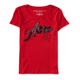 thumbnail image 1 of Aeropostale - Playera adornada con logo de lentejuelas para mujer, rojo, XS Aeropostale  Camiseta adornada, 1 of 2
