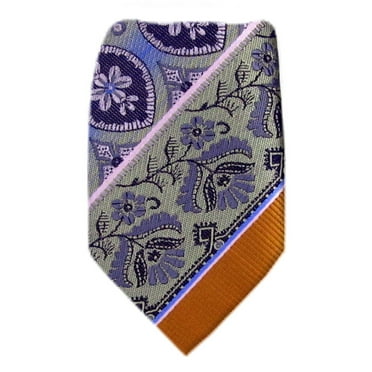 BuyYourTies - Orange  Taupe Aqua Pink Boys Fashion Necktie