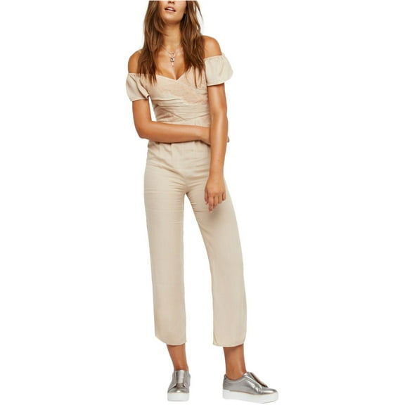 Free People Womens In The Moment Jumpsuit, Beige, 0