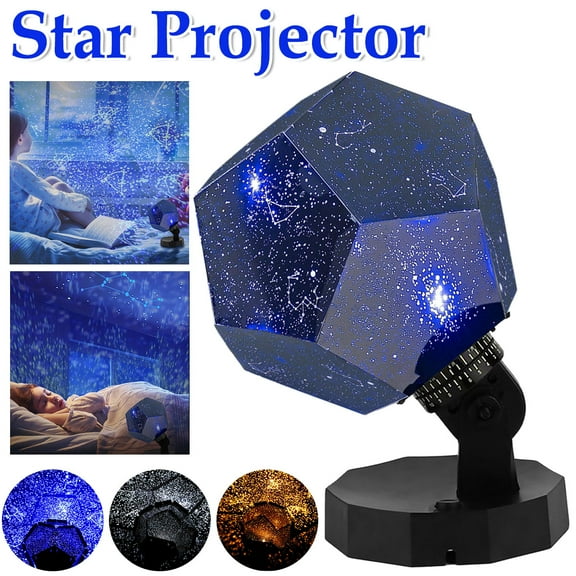 Pcapzz Star Projector,Galaxy Lamp Starry Sky Night Light for Kids 3 Colors Star Sky Light Projector Rechargeable Cosmos Celestial Night Lamp for Bedroom Decor