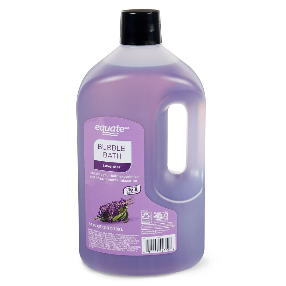 Equate Bubble Bath, Lavender, 64 fl oz