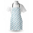 thumbnail image 4 of Whale Apron, Nautical Animals Pattern in Doodle Style Hand Drawn Aquatic Mammal, Unisex Kitchen Bib with Adjustable Neck for Cooking Gardening, Adult Size, Slate Blue White, by Ambesonne, 4 of 4