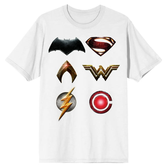 Justice League Character Logo T-Shirt-XXL