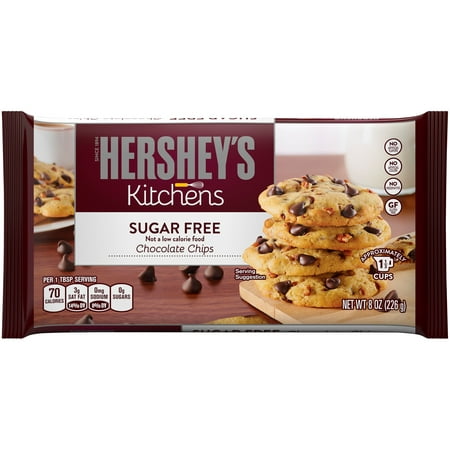 (2 Pack) Hershey's, Sugar Free Chocolate Baking Chips, 8 (Best Chocolate Chips For Baking)