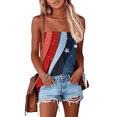thumbnail image 4 of 4th of July Tube Tops for Women Patriotic Print Pleated Tank Tops American 250th Anniversary Casual Bandeau Sleeveless Tank Tops, 4 of 5