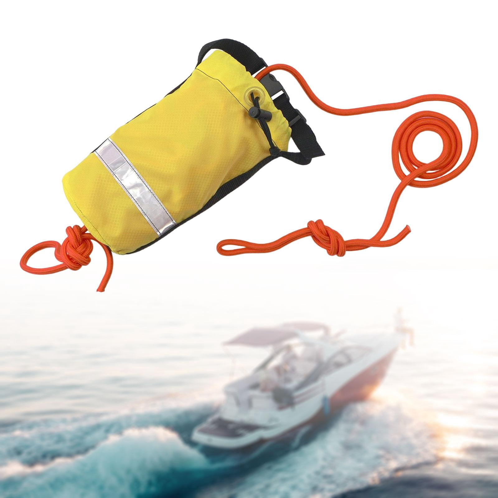 DimyFew Aquatic Water Throw Bag with 15 Disposable Rope, with Rope for Fishing, Boating,