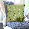 thumbnail image 2 of Moocorvic St Patricks Day Pillow Cover 18X18 Black White Plaid Bow Print Farmhouse Holiday Spring Pillow Case Decorations for Home Sofa Couch (Green), 2 of 8