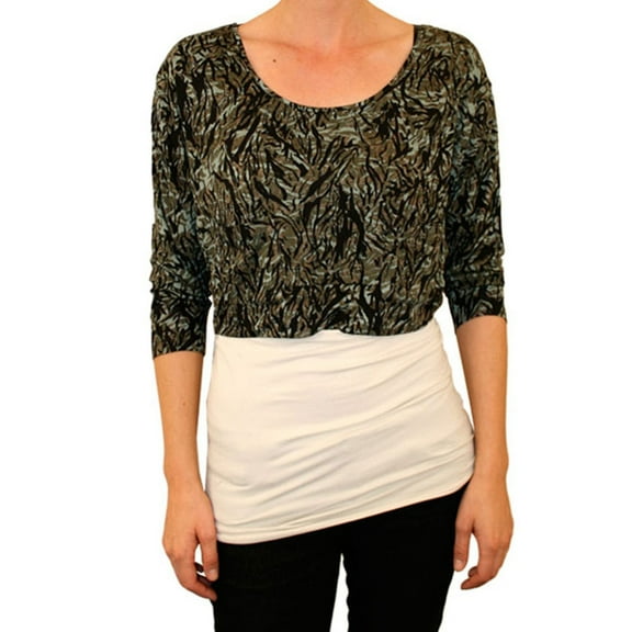 Kensie Girl - Safari Juniors 3/4 Sleeve T-Shirt - Small