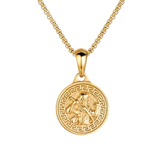 Collar Poseidón Oro Cruze Hipoalergénico Resistente Al Agua CRUZE Poseidón Oro