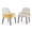 Beige+Yellow, variant on GZXS 2-Pack Dining Armchairs, Two-Tone Beige & Yellow Chenille Fabric Upholstered Chairs with Solid Wood Legs & Ergonomic Curved Backrest, 300 Lbs Load Capacity