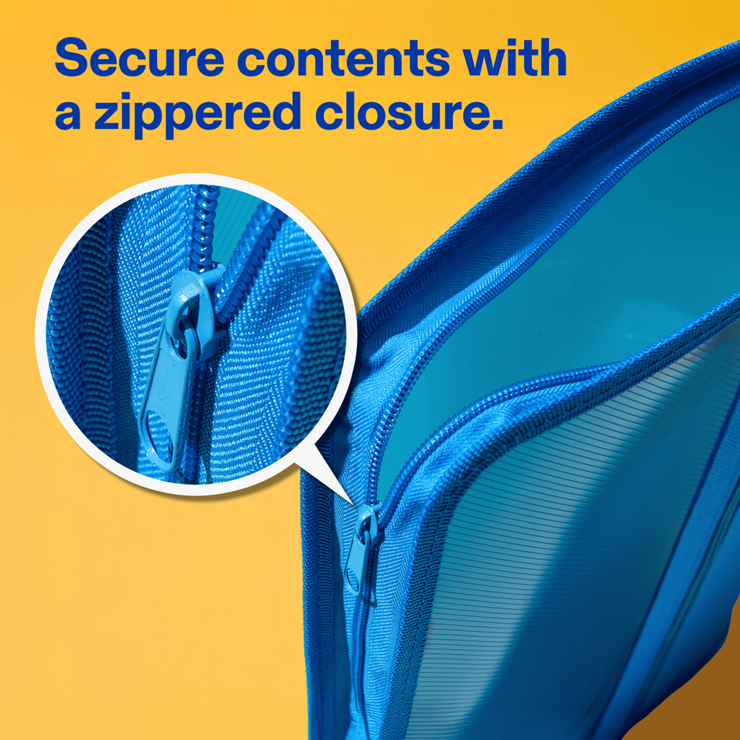Avery Zipper Binder, 1", Blue, Round Ring, Front Pocket, Lightweight, 175 Sheet Capacity, 1 Binder