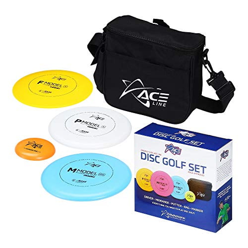 Prodigy Disc ACE Line Starter Disc Golf Set - Official Disc and Frisbee Golf Discs Set - 1x Starter Disc Golf Bag, 1x Fairway Driver, 1x Midrange Disc, 1x Putt & Approach, 1x Mini Marker Disc