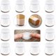 thumbnail image 1 of Protectores de patas de silla de silicona con fieltro para pisos de madera, 24 piezas, blanco, 12 piezas, 1 of 5