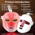 thumbnail image 3 of Rirool LED Face Mask - 7 Color Light Therapy for Wrinkles & Acne, Wireless Photon Mask with Red/Blue/Green/Purple Lights, Rechargeable Anti-Aging Facial Device for Glowing Skin, 3 of 8